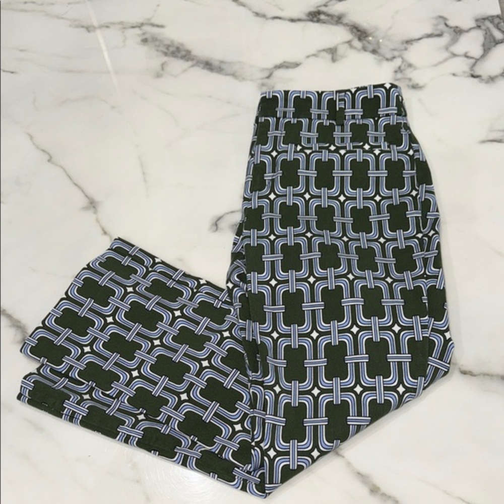 Anthropologie Stylish Geometric Pattern Trousers